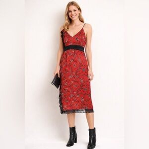 Cinq a Sept Petra Sleeveless Red Dress Size 6